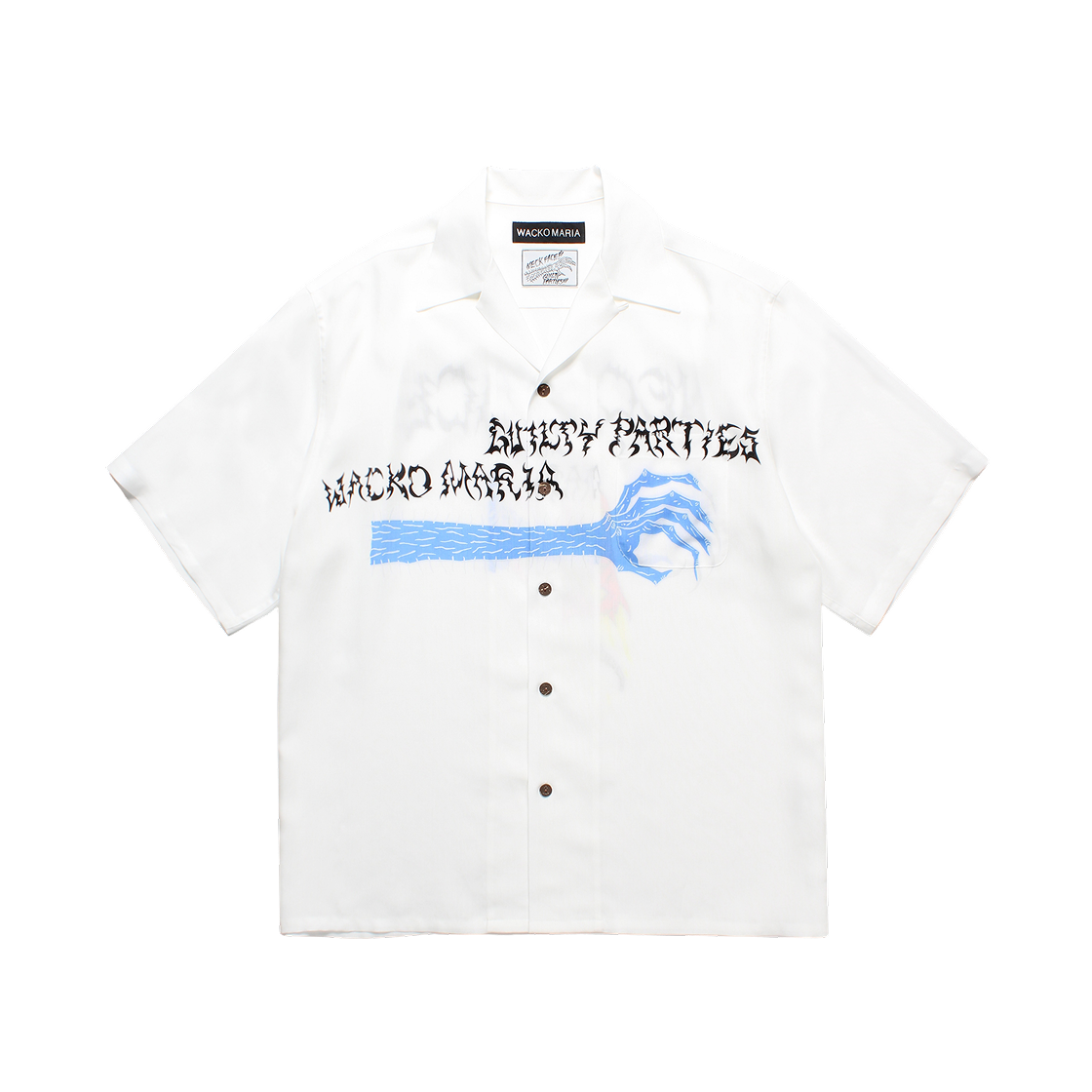 6274 Wacko Maria x Neckface Hawaiian Shirt White