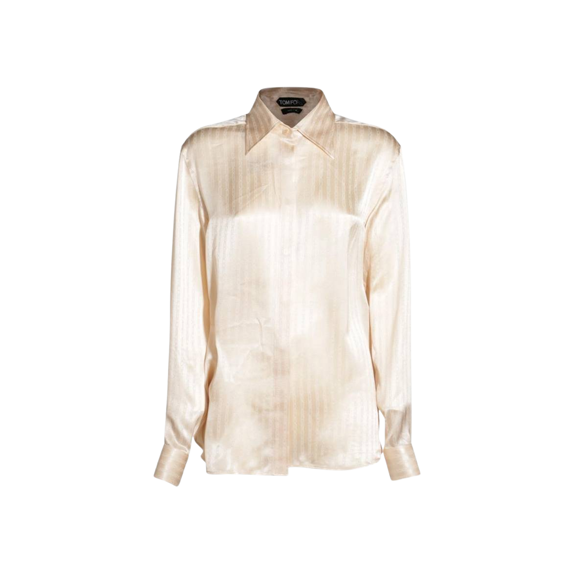 CA3276-FAX1311-CO100 (W) Tom Ford Silk Shirt Light Beige