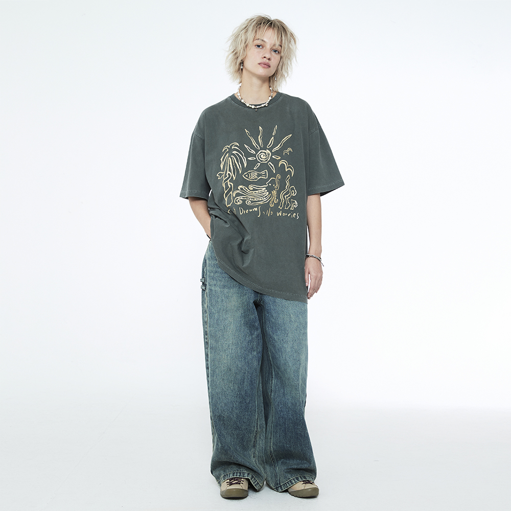 쎄르페 데일리보이 와이드 데님팬츠 오션블루(SSERPE Daily Boy Wide Denim Pants Ocean Blue) - 4