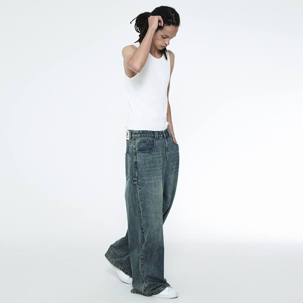 쎄르페 데일리보이 와이드 데님팬츠 오션블루(SSERPE Daily Boy Wide Denim Pants Ocean Blue) - 3