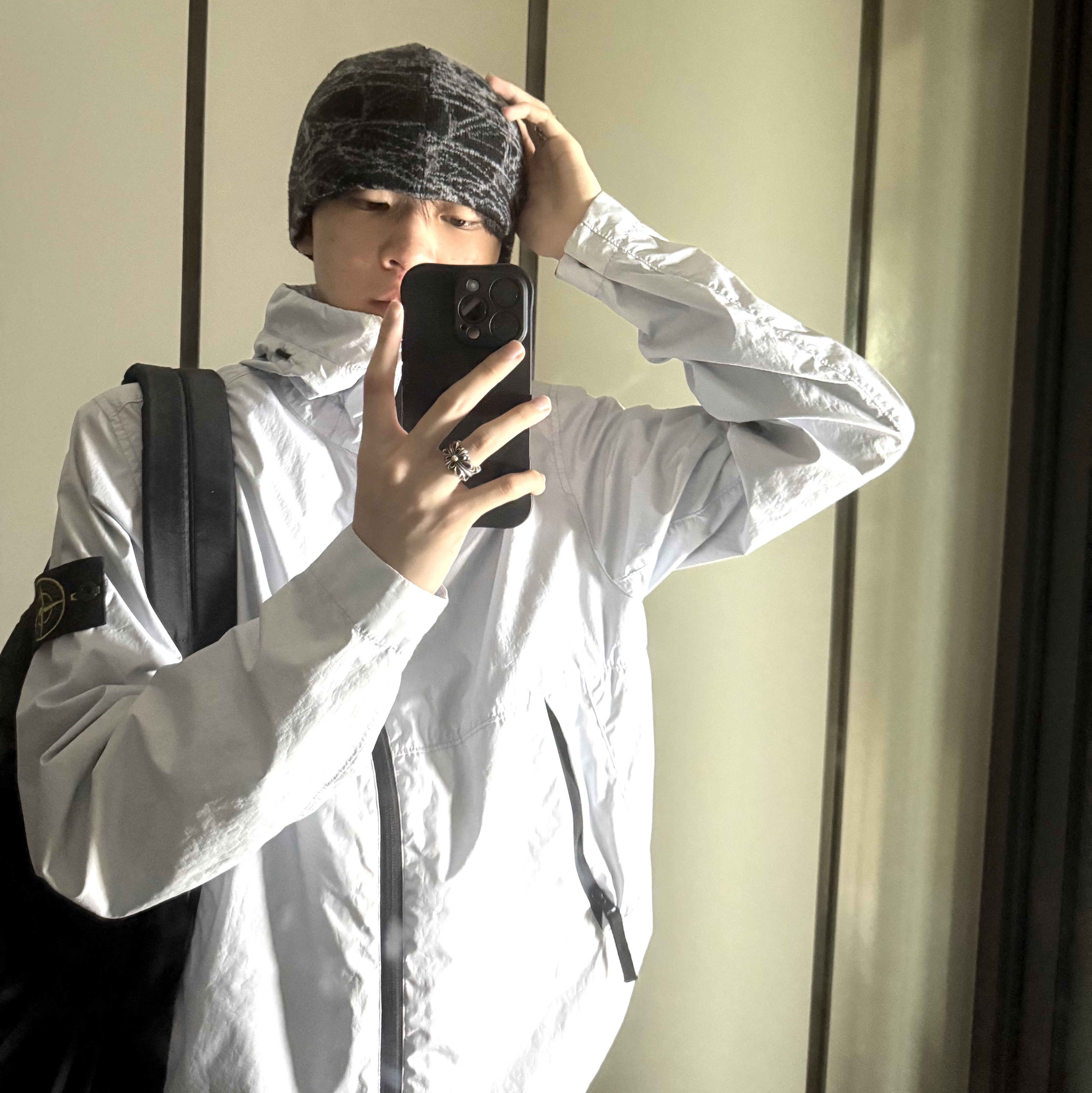 Stone Island 42423 Membrana 3L TC Jacket Sky Blue - 20SS 착용 스타일