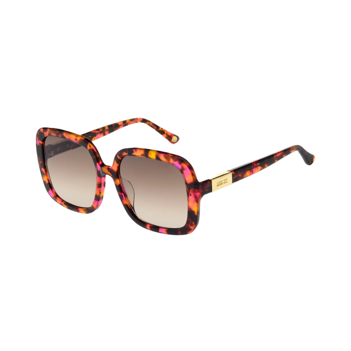 - (W) Anna Sui Square Sunglasses Orange Multi