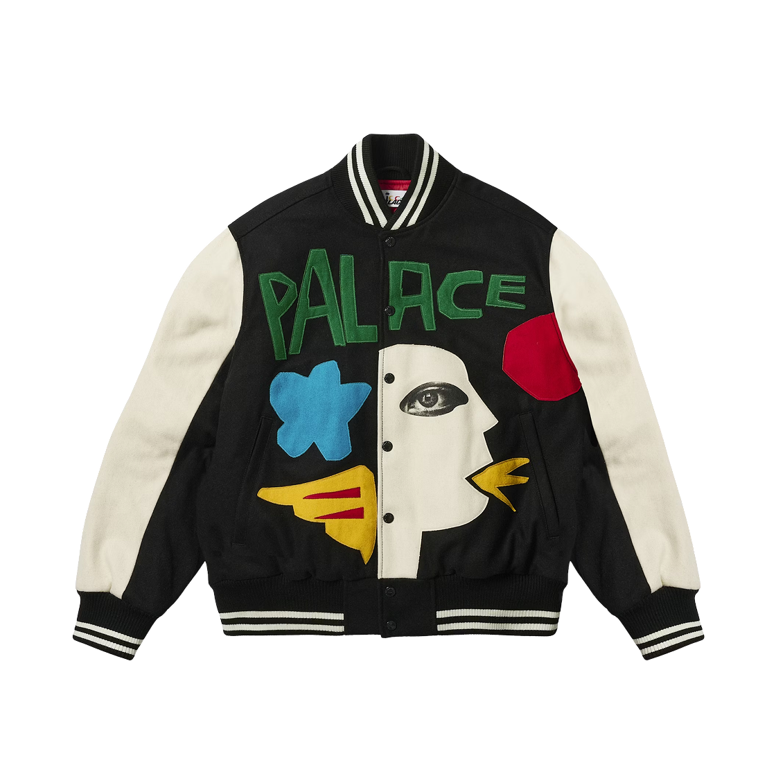 팔라스 x JCC+ 바시티 자켓 블랙 - 25SS(Palace x JCC+ Varsity Jacket Black - 25SS)