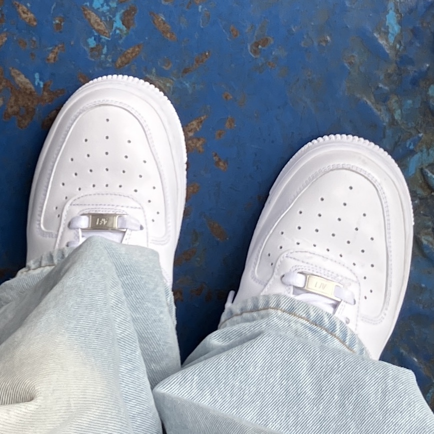 (W) Nike Air Force 1 '07 Low White 착용 스타일 - 2