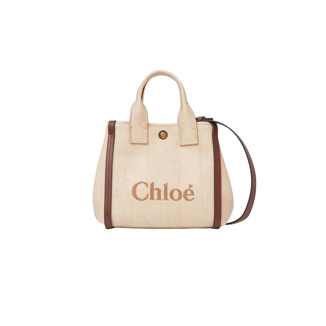 CH25US911P1924P Chloe Small Marcie Tote Bag in Raffia Hot Sand