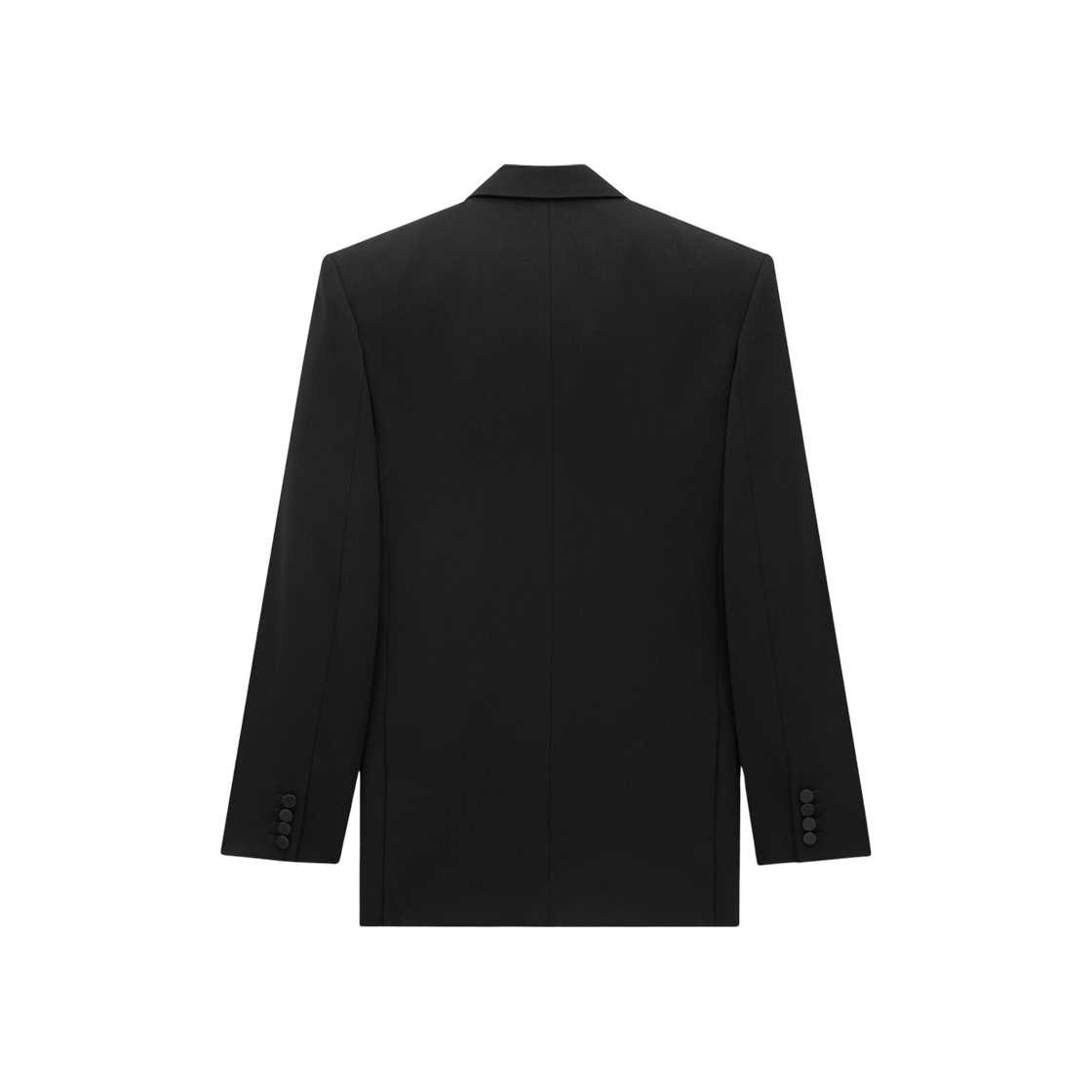 (W) 생로랑 그랑 드 뿌드르 턱시도 자켓 블랙((W) Saint Laurent Tuxedo Jacket in Grain De Poudre Black) - 2