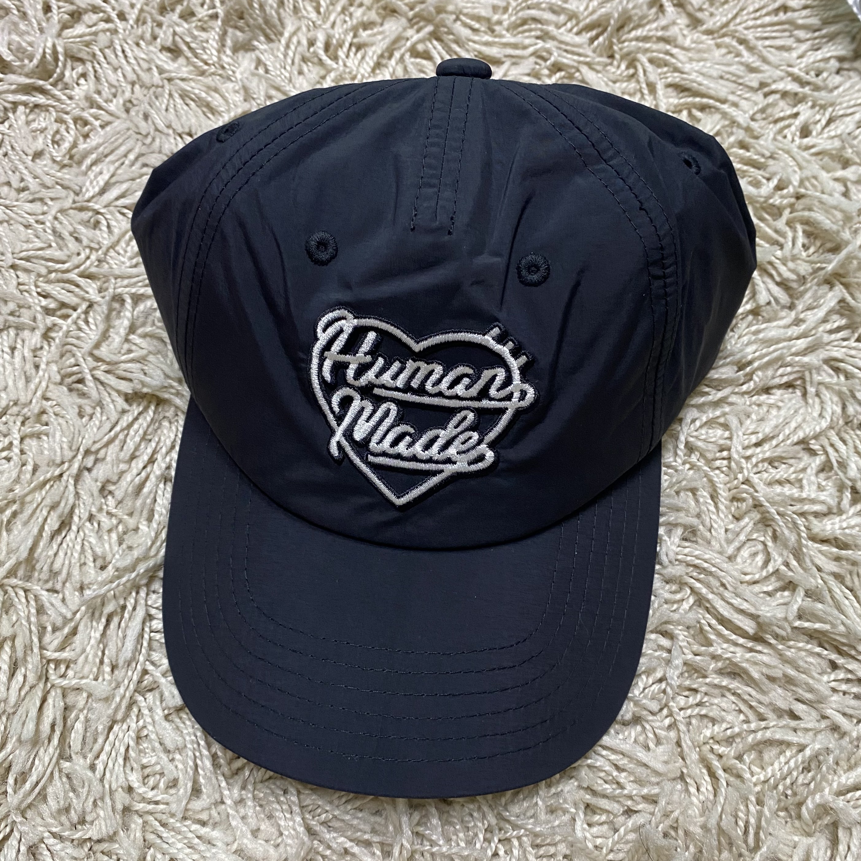 Human Made 5 Panel Nylon Cap Black 착용 스타일