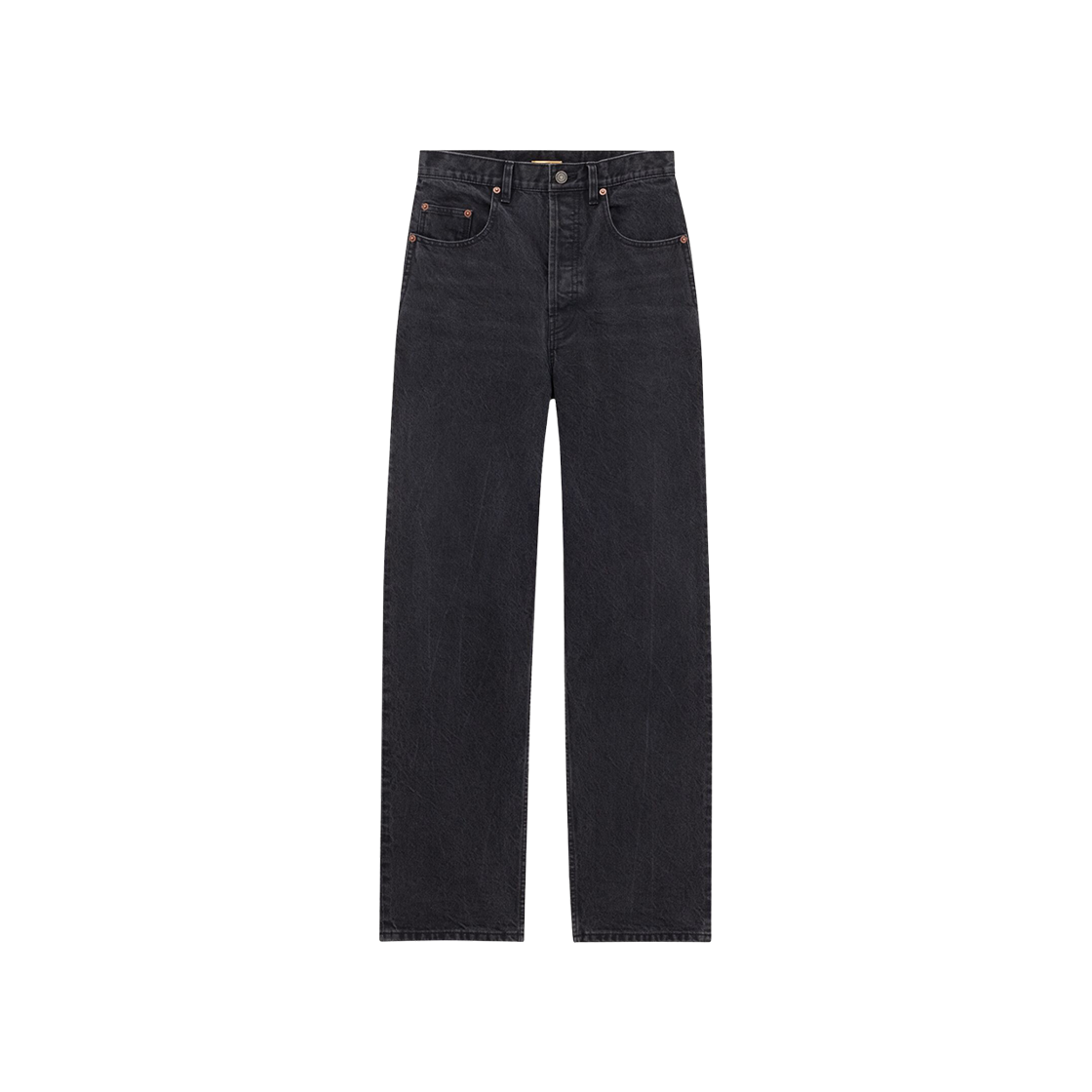 824083-Y06CA-1319 (W) Saint Laurent Carrot Fit Jeans in Used Paris Black Denim