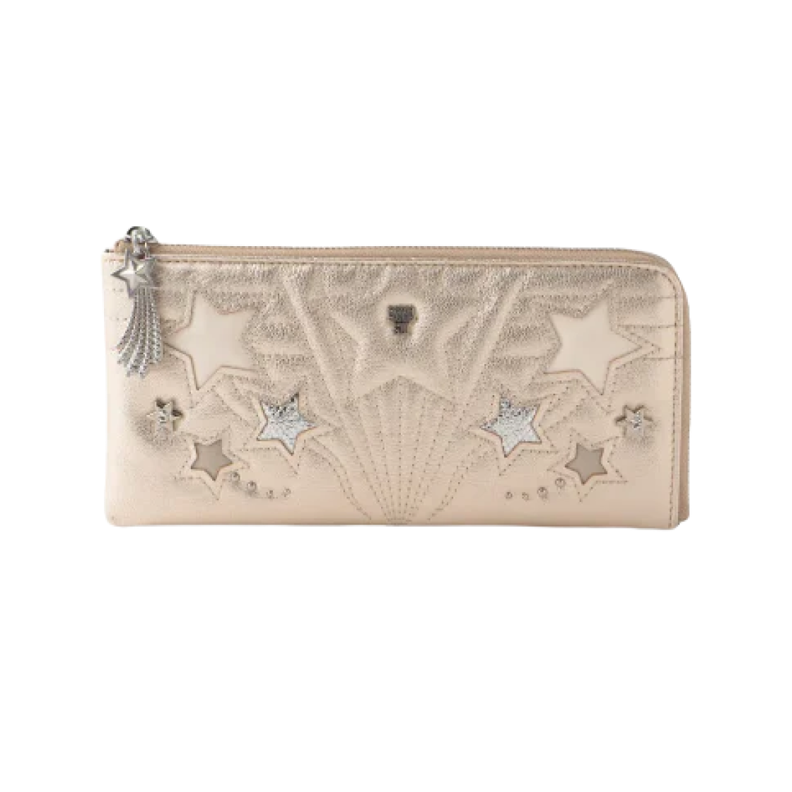안나 수이 스타스트럭 하프 집 월렛 골드(Anna Sui Starstruck Half-Zip Wallet Gold)
