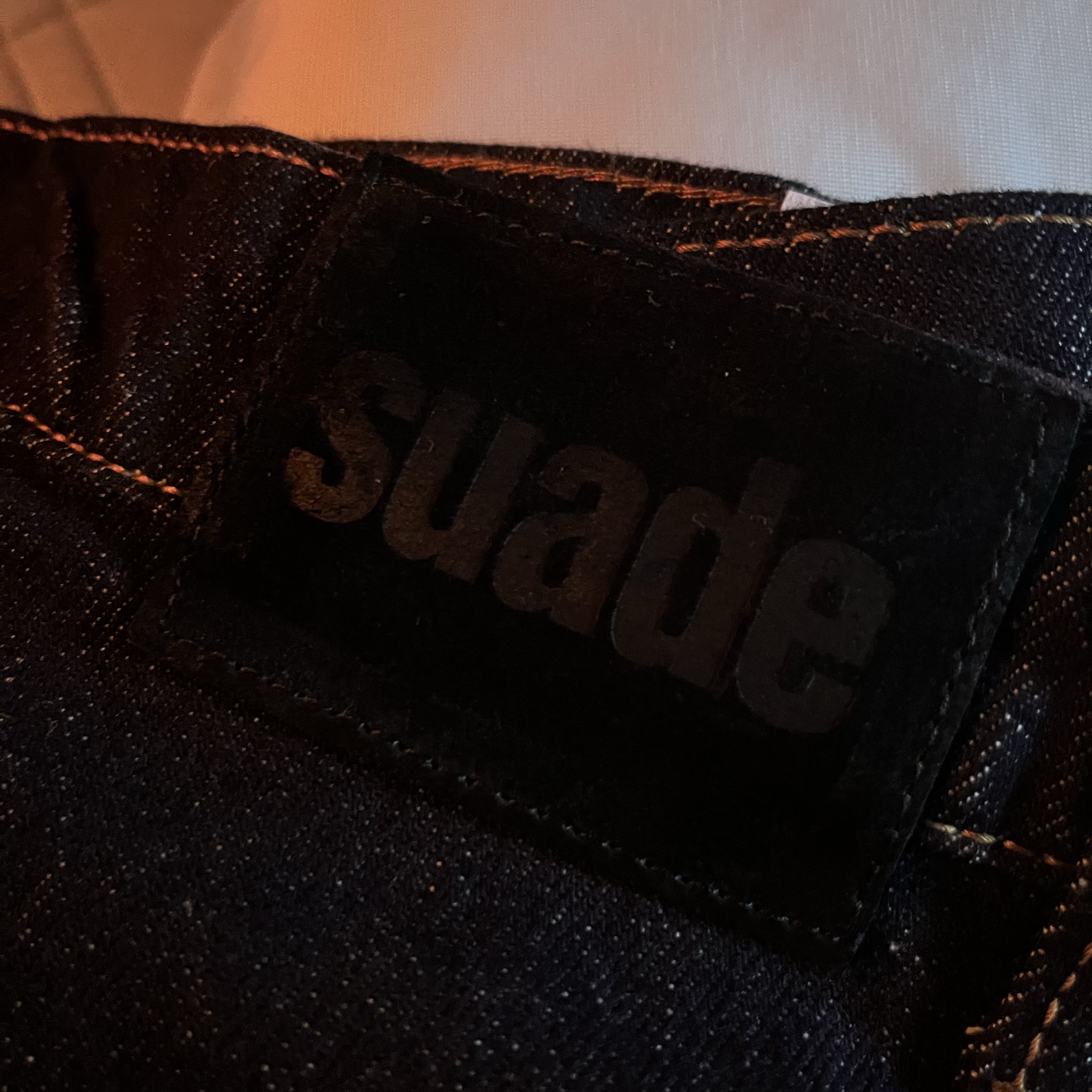 Suade Contour Double Knee Shorts Raw Indigo 착용 스타일 - 2