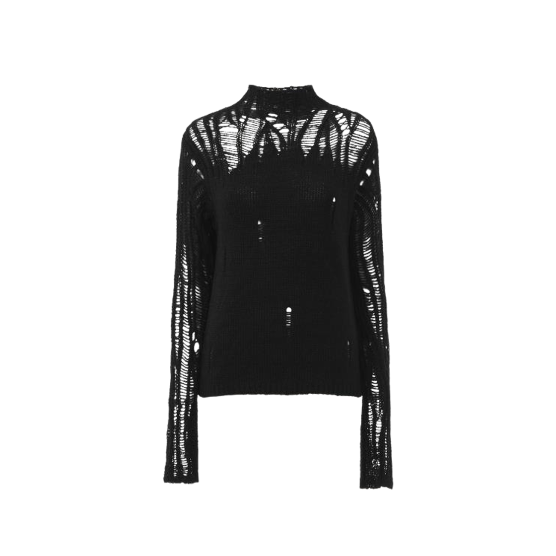 (W) 끌로에 터틀넥 블라우스 블랙((W) Chloe Turtleneck Blouse Black)
