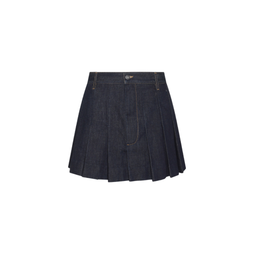 (W) Bottega Veneta Denim Mini Skirt Indigo