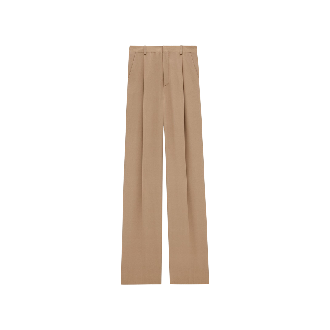 806809-Y7I21-2141 (W) Saint Laurent Silk Crepe Pants Beige Fonce
