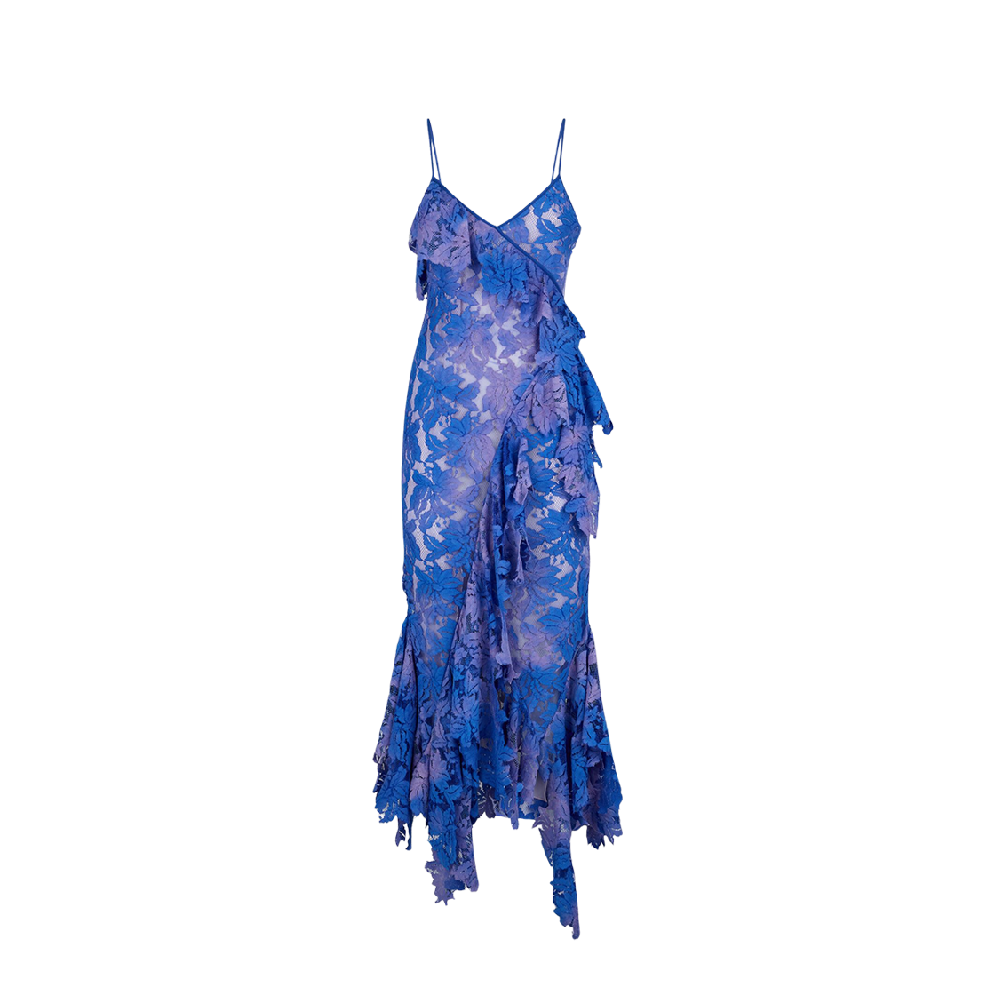 (W) 디 아티코 델마 롱 드레스 바이올렛 더스티 블루((W) The Attico Thelma Long Dress Violet Dusty Blue)