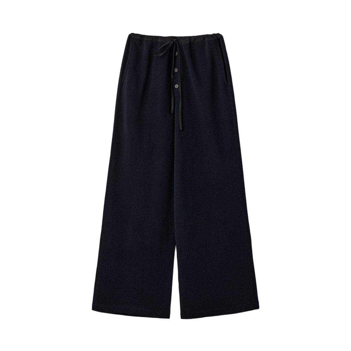 UM252APT14BK UMARMUNG Fine Cotton Button Flacket Fluid Pants_Black