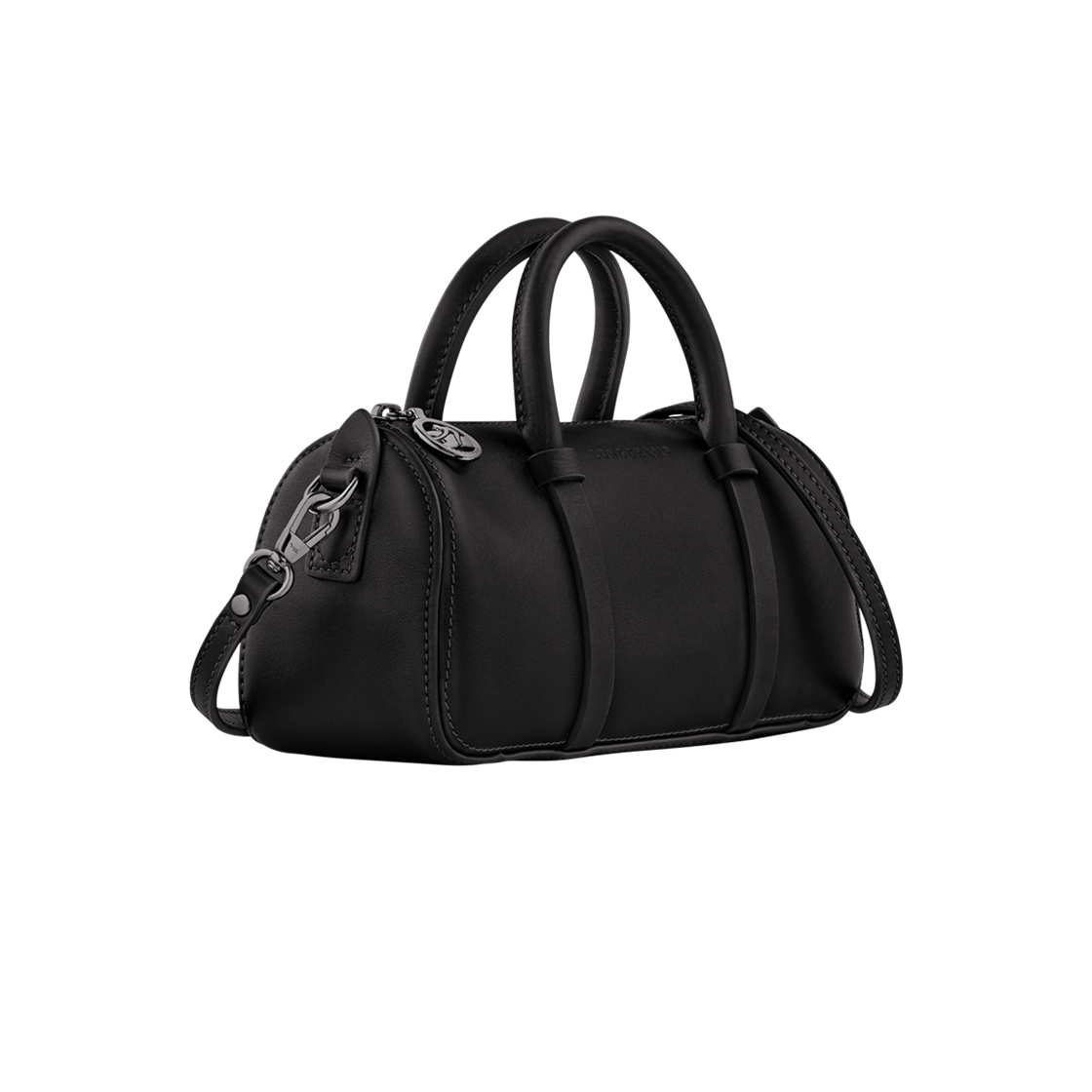 롱샴 데이롱 S 레더 탑 핸드백 블랙(Longchamp Daylong S Leather Top Handbag Black) - 2