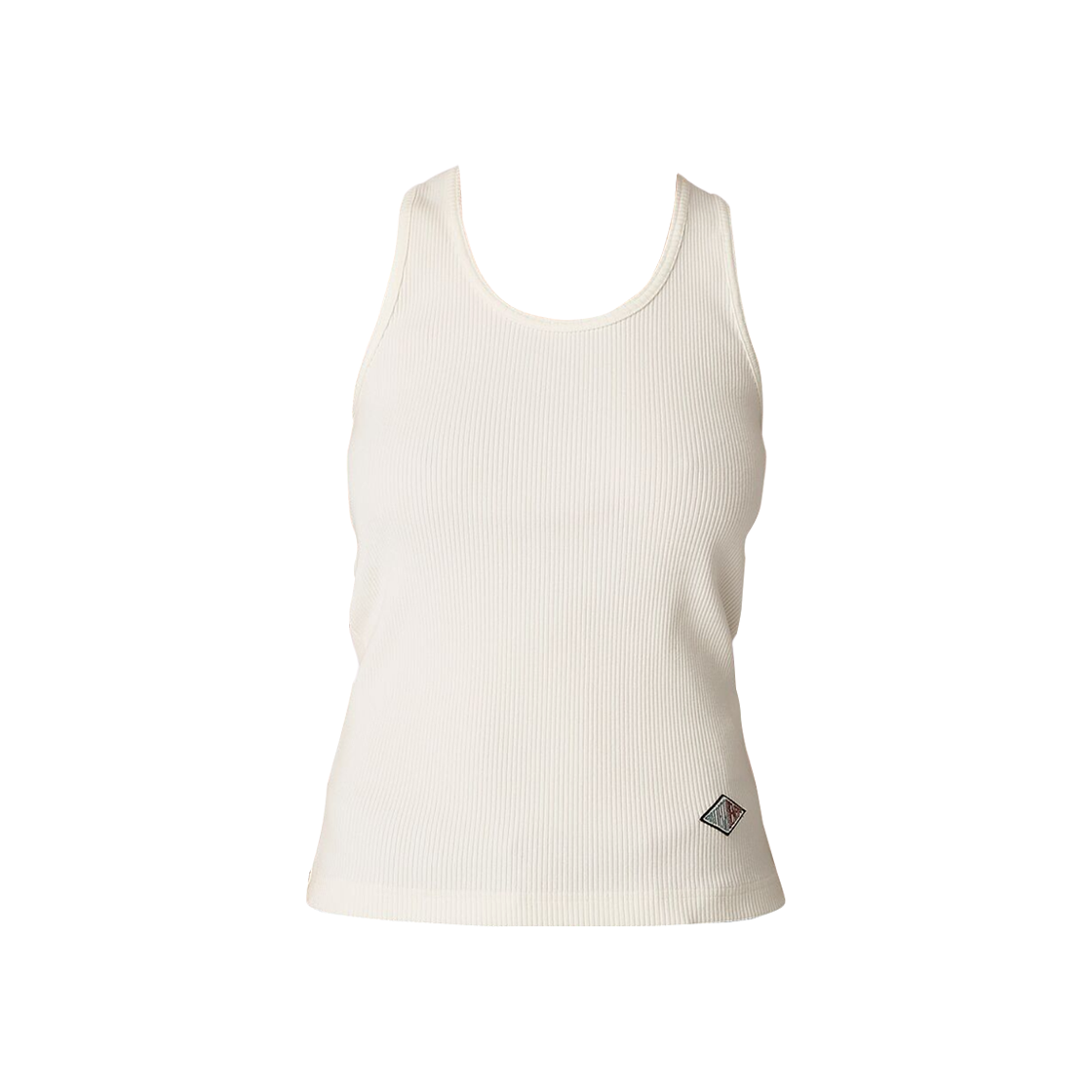 (W) 보테가 베네타 코튼 립 저지 탱크 탑 초크((W) Bottega Veneta Cotton Rib Jersey Tank Top Chalk)