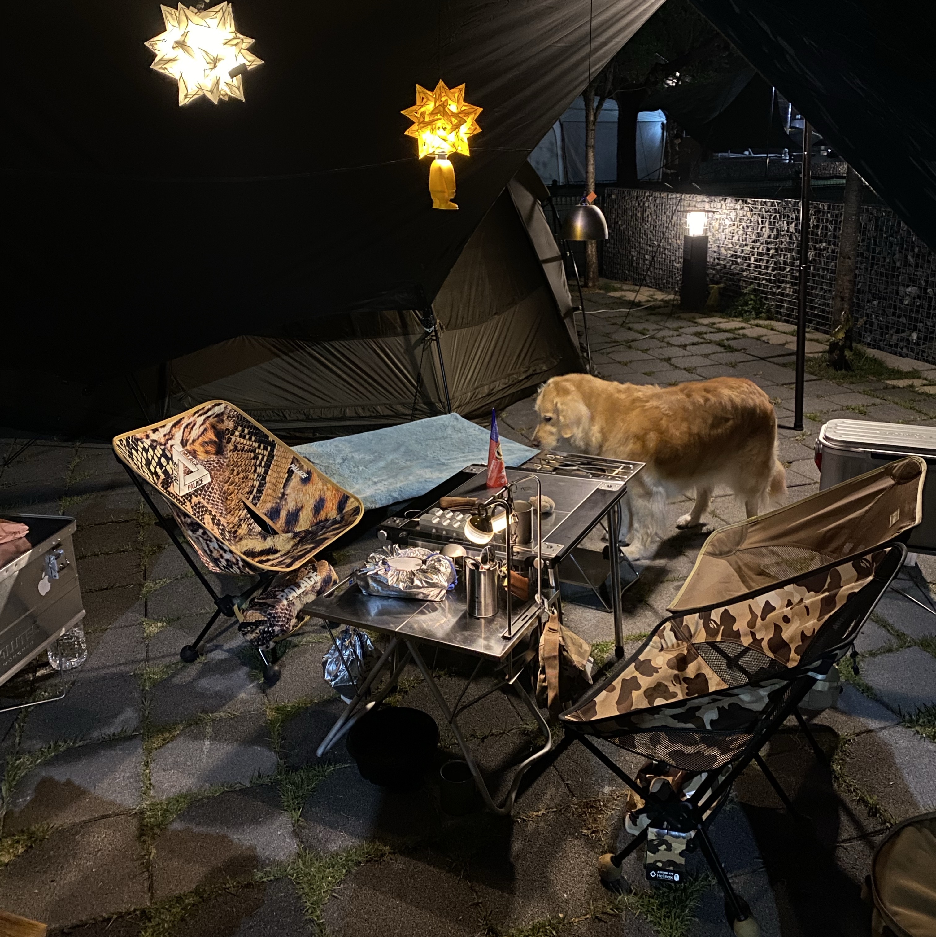 Helinox x Palace Animal Tactical Chair One Yellow - 23FW, Helinox x BAPE Chair One Bape Camo 착용 스타일