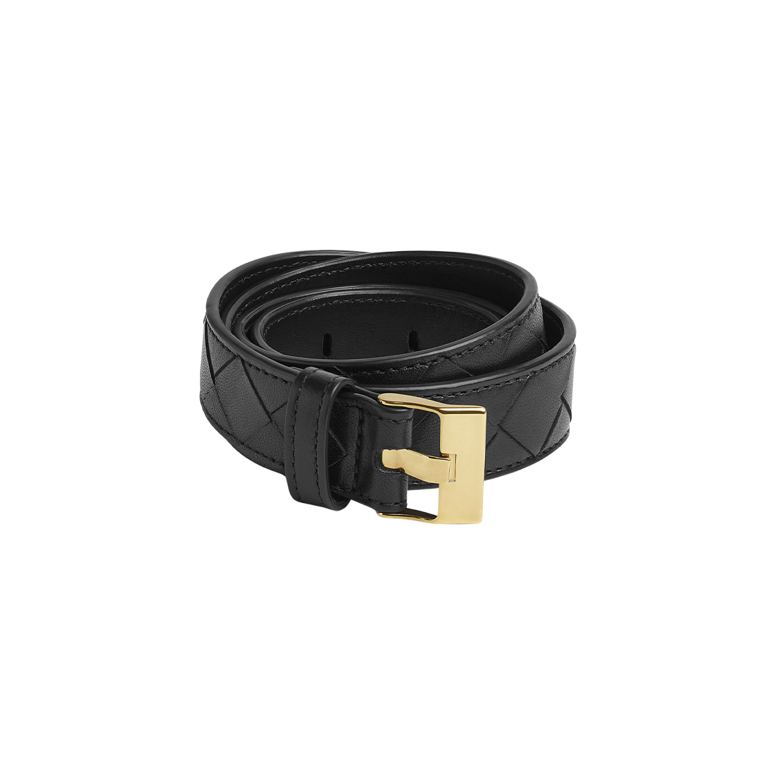 (W) 보테가 베네타 워치 벨트 블랙((W) Bottega Veneta Watch Belt Black)