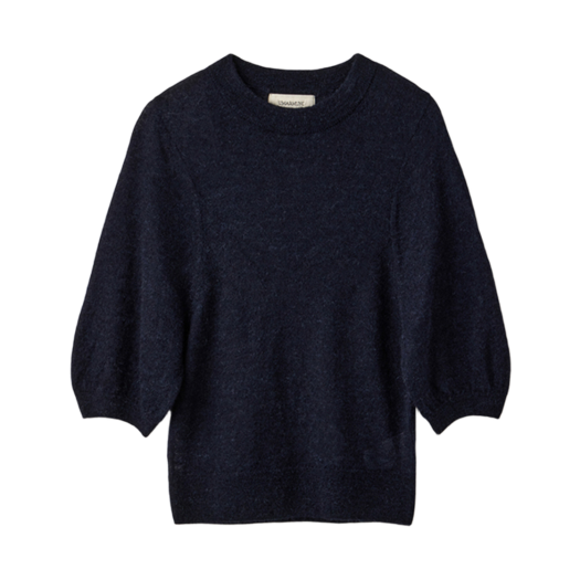 UM251WPO69NV UMARMUNG Italian Mohair Sheer Pullover_Deep Sea