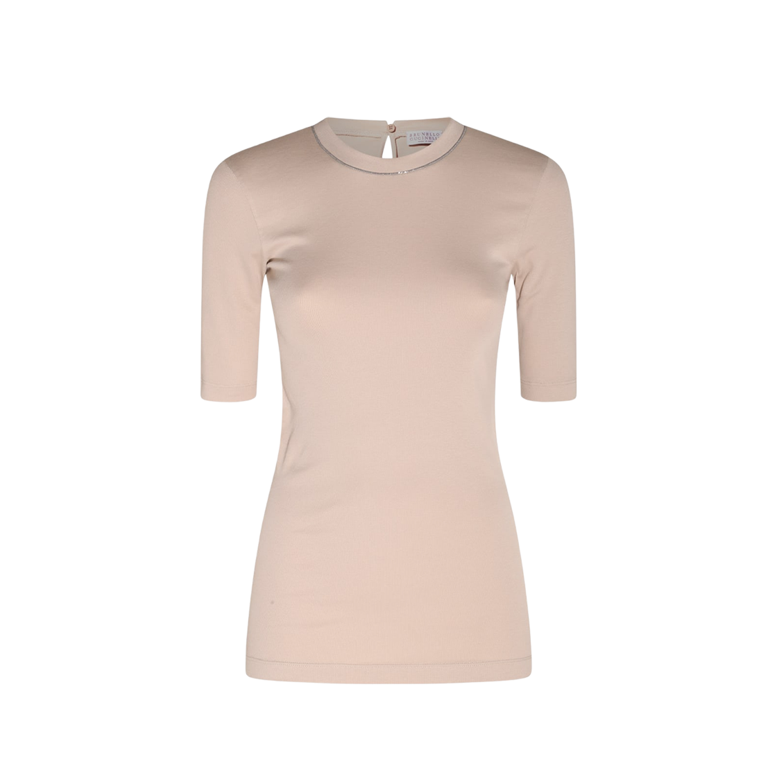 M0TC8BJ310-C8539 (W) Brunello Cucinelli Cotton T-Shirt Beige