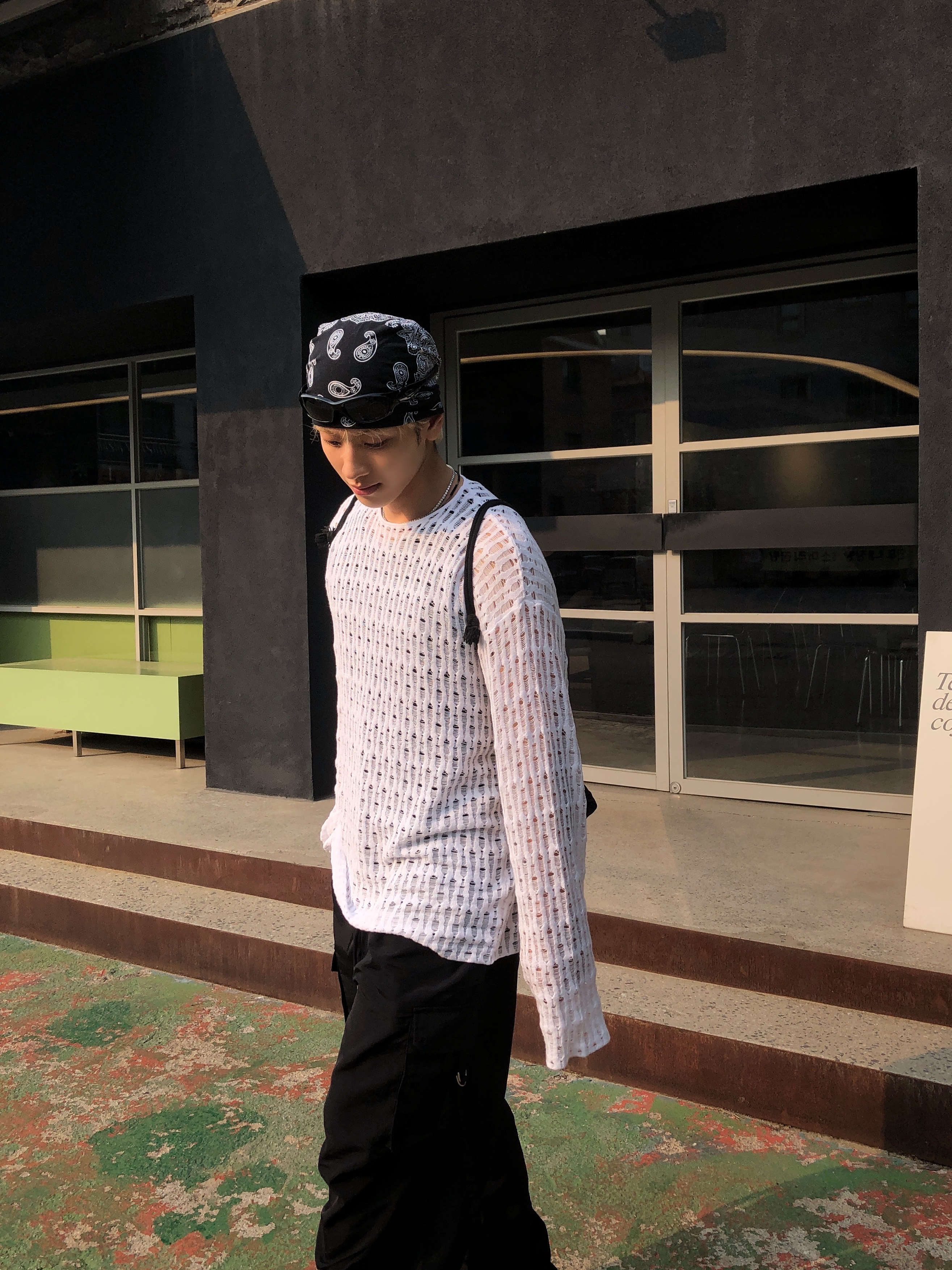 Maison Mihara Yasuhiro Wayne OG Sole Leather Low-top Sneakers Black White 착용 스타일 - 3