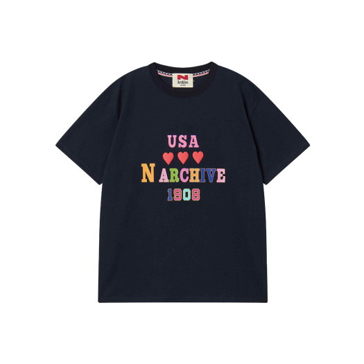 NV25SURS13NV N ARCHIVE 90'S Sports Hommage Vintage 1/2 T-Shirt Navy