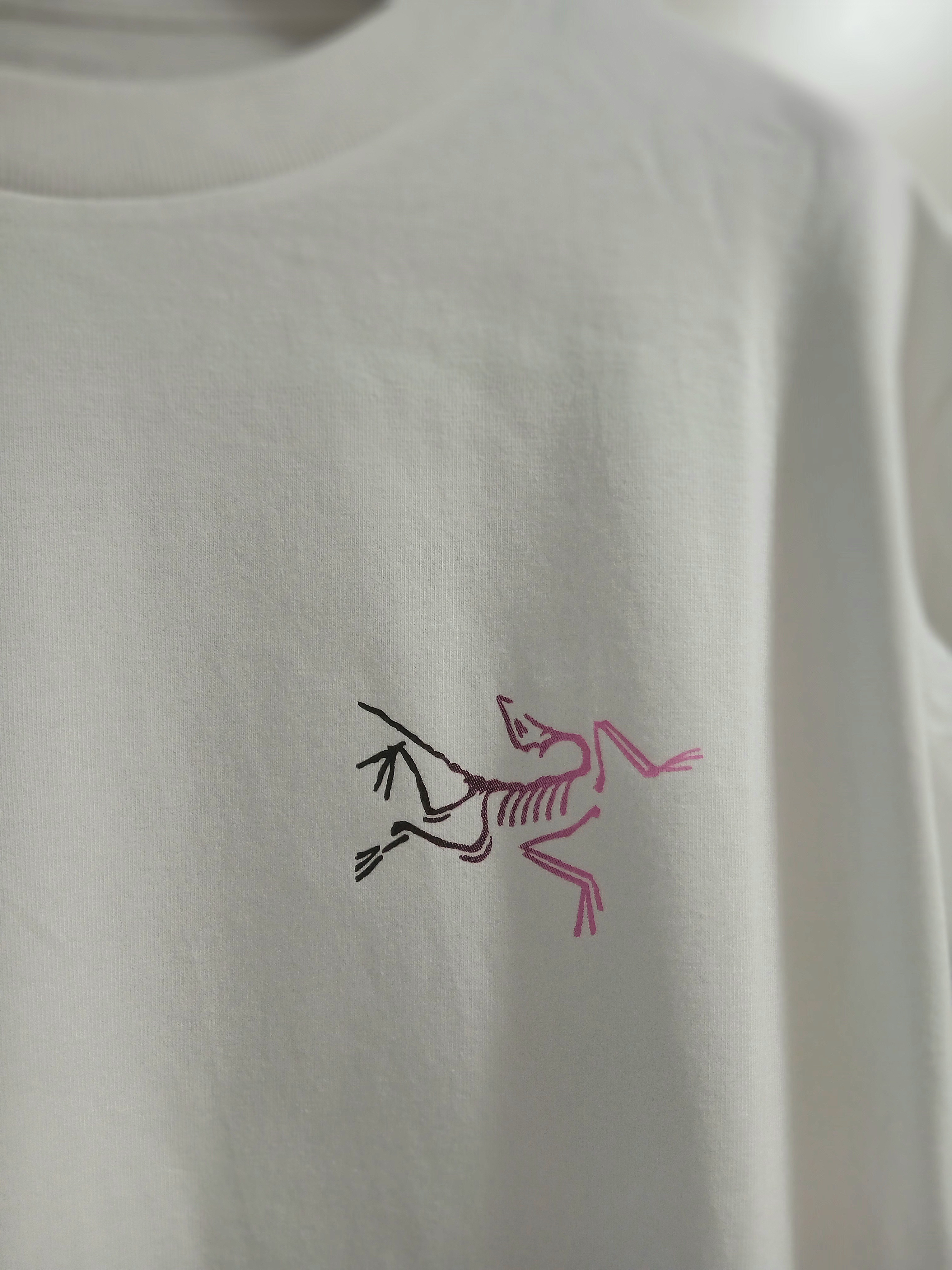 Arc'teryx Kragg Cotton Logo SS T-Shirt White Light Soul 착용 스타일 - 5