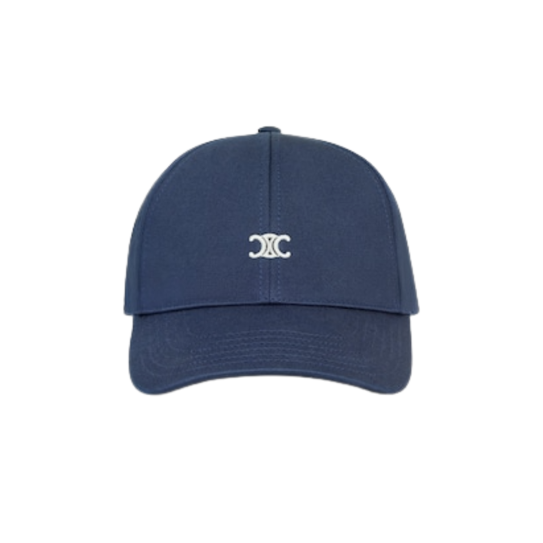 AA0B3234X-07NI Celine Triomphe Baseball Cap in Gabardine Cotton Washed Indigo