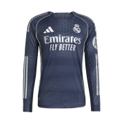 Adidas Real Madrid 2025/26 Away Authentic Long Sleeve Jersey Legend Ink - US Sizing (Non Marking Ver.)