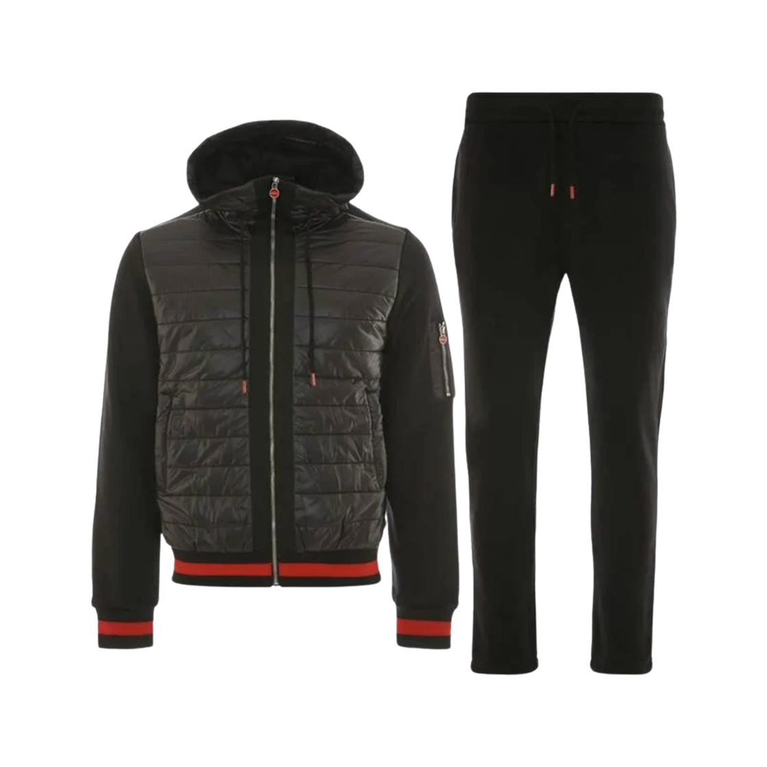 키톤 패딩 집업 트랙 수트 블랙(Kiton Padded Zip-Up Track Suit Black)