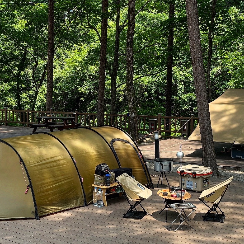 Hilleberg Keron 4 GT Sand, Helinox Chair Zero Sand 착용 스타일 - 2