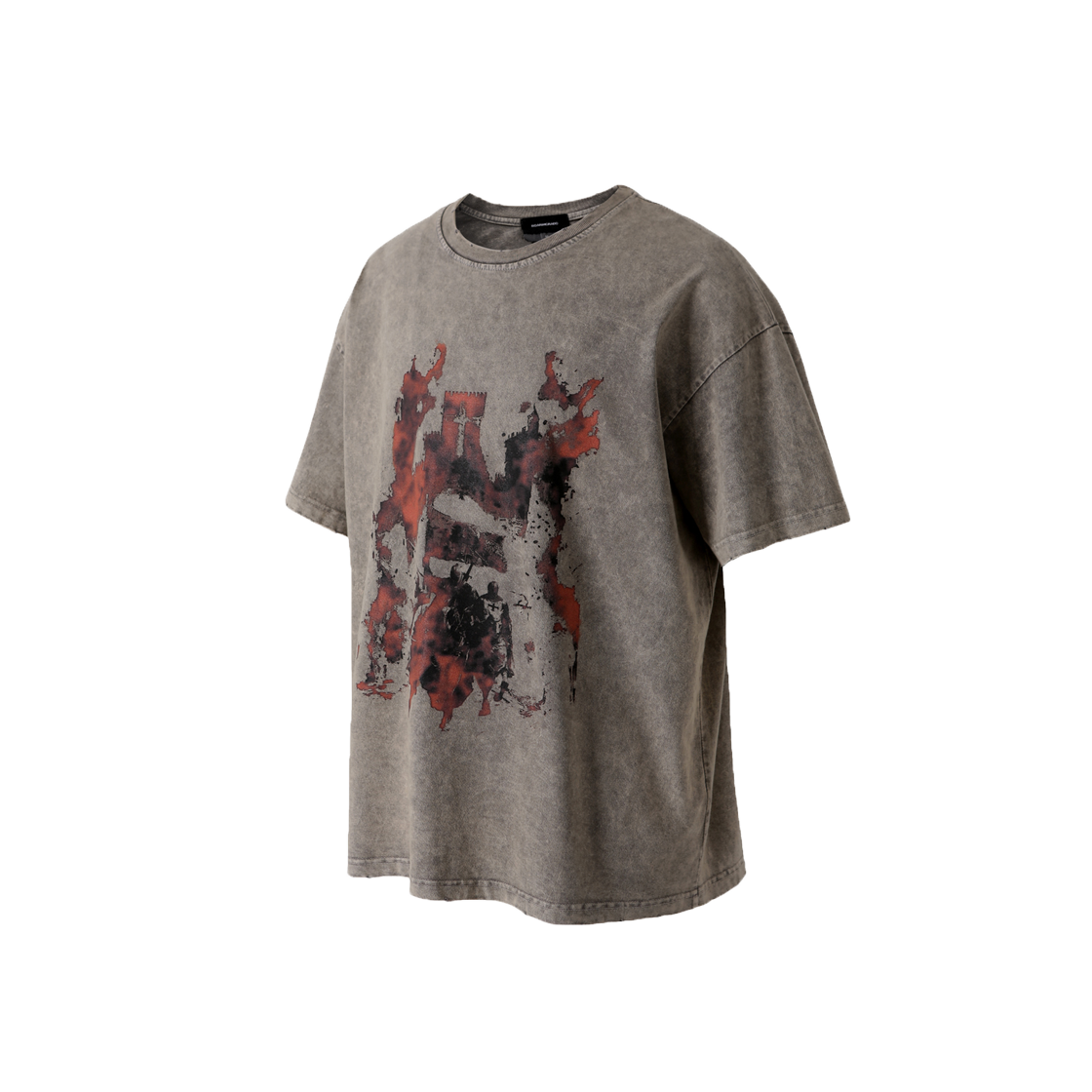 로어링라드 십자군 오버 티셔츠 워시드 오트밀(ROARINGRAD Crusader Over T-shirt Washed Oatmeal)