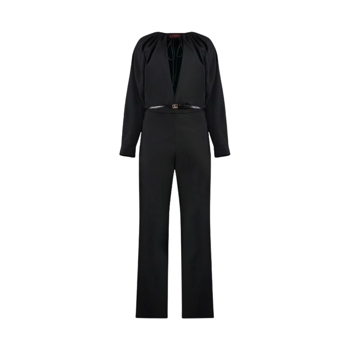 798508-Z8BUZ-1000 (W) Gucci Stretch Wool Jumpsuit Black