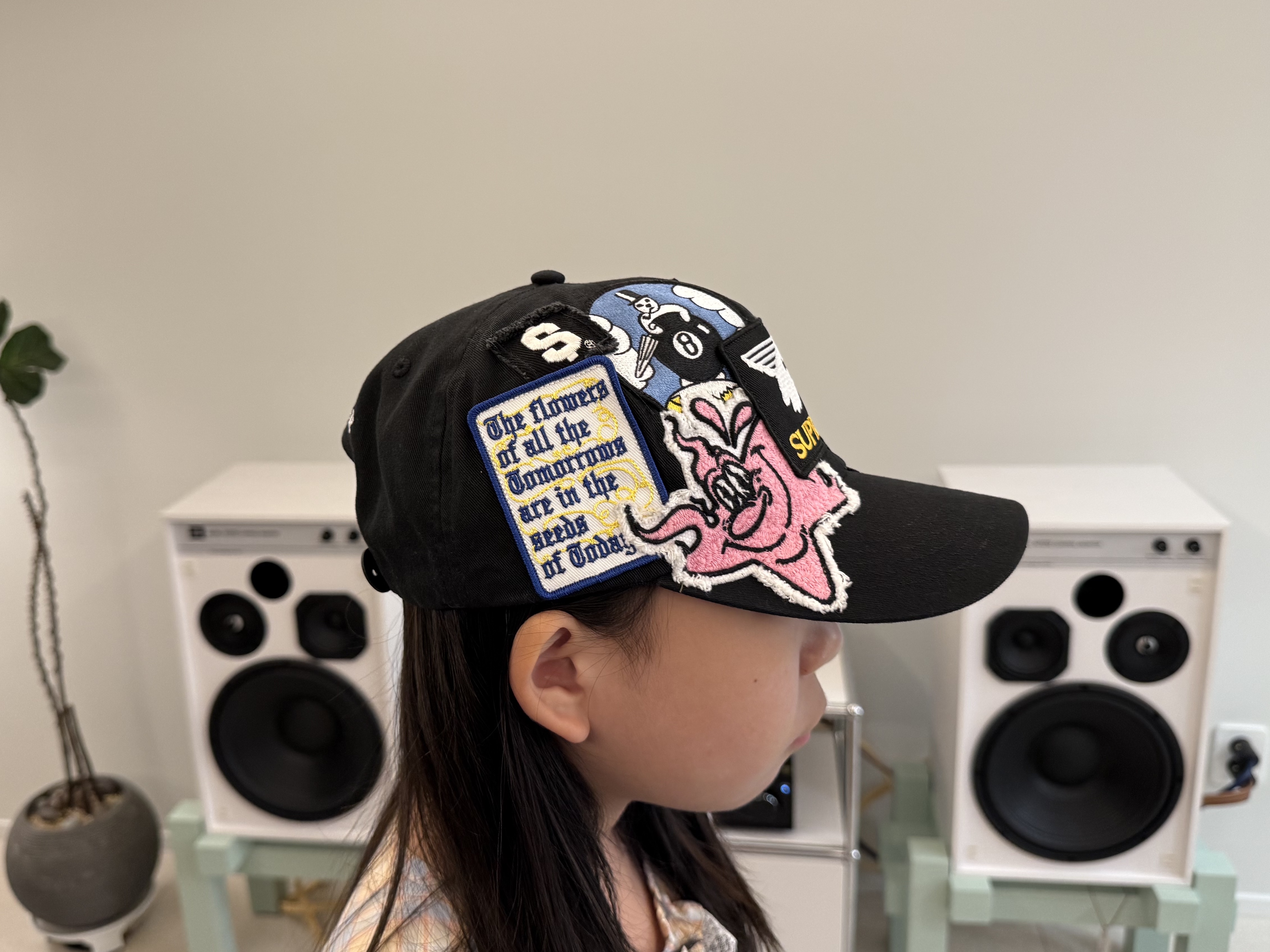 Supreme Patches 6-Panel Black - 25SS 착용 스타일 - 3