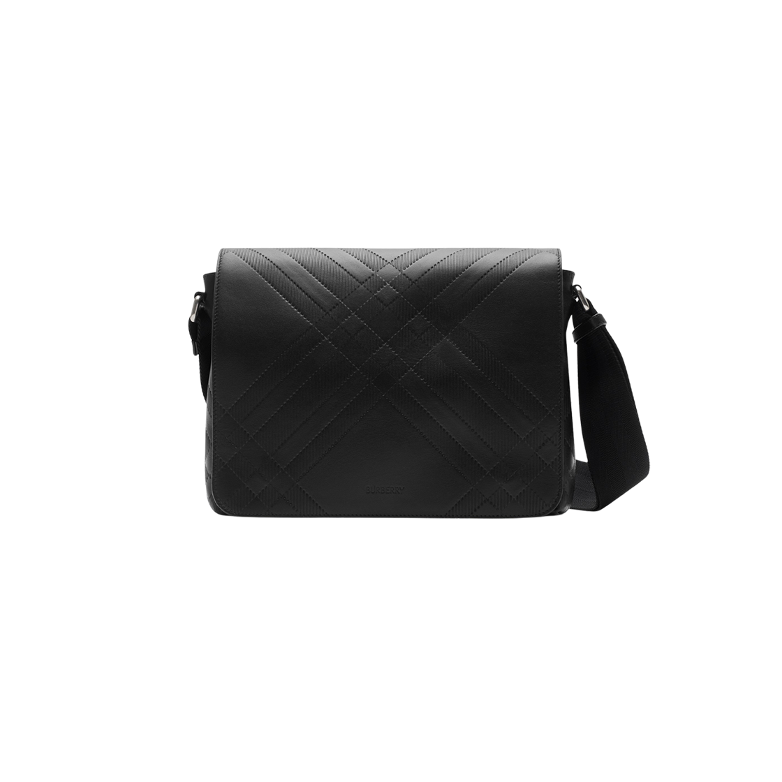 버버리 엠보스드 체크 메신저백 블랙(Burberry Embossed Check Messenger Bag Black) - 1