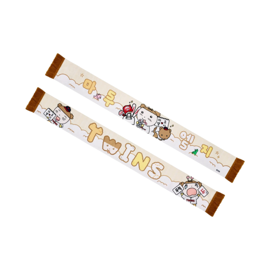 TWO TONE LETTERING MUFFLER IN KHAKI – Matin Kim