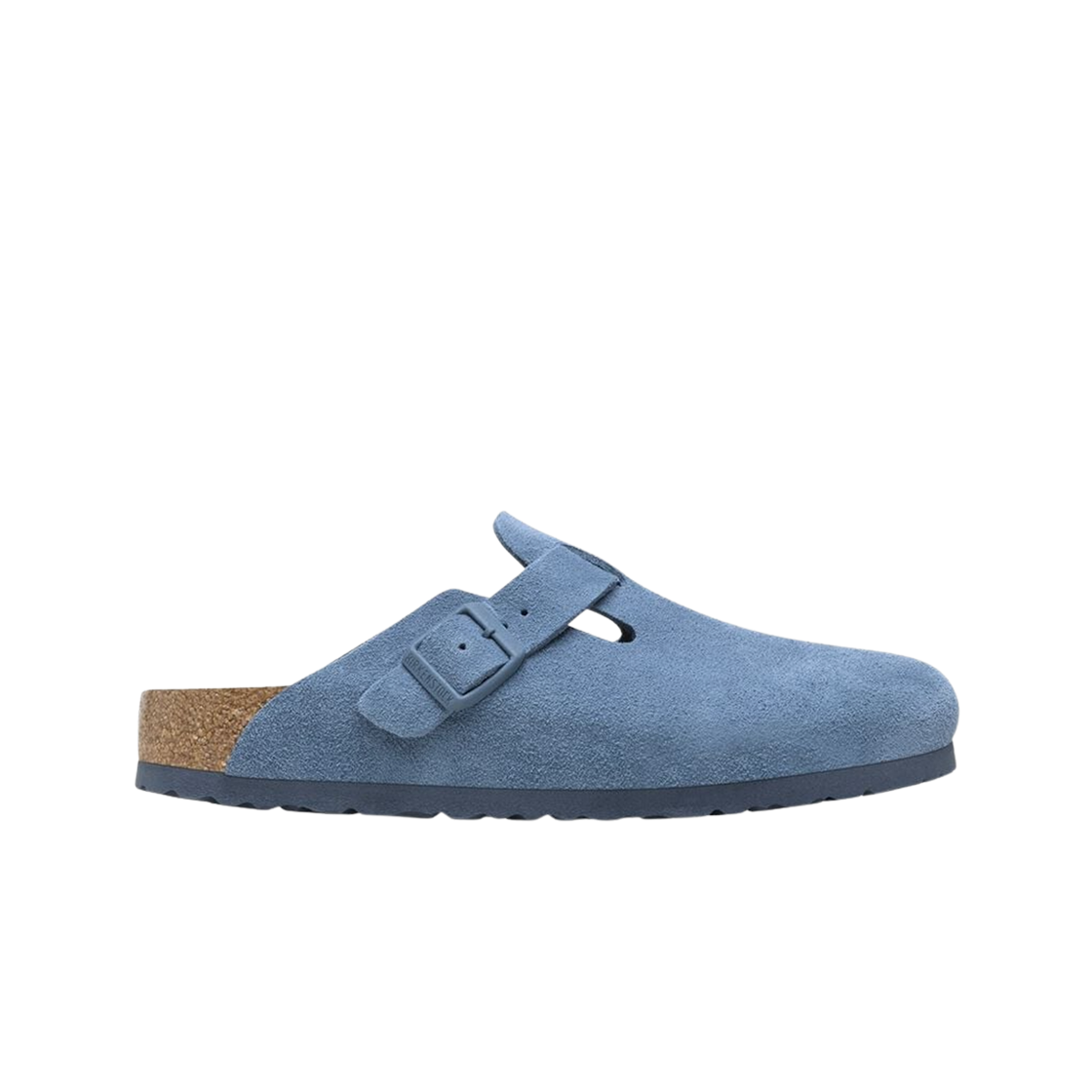 버켄스탁 보스턴 소프트 풋베드 스웨이드 레더 엘리멘탈 블루 - 레귤러(Birkenstock Boston Soft Footbed Suede Leather Elemental Blue - Regular)