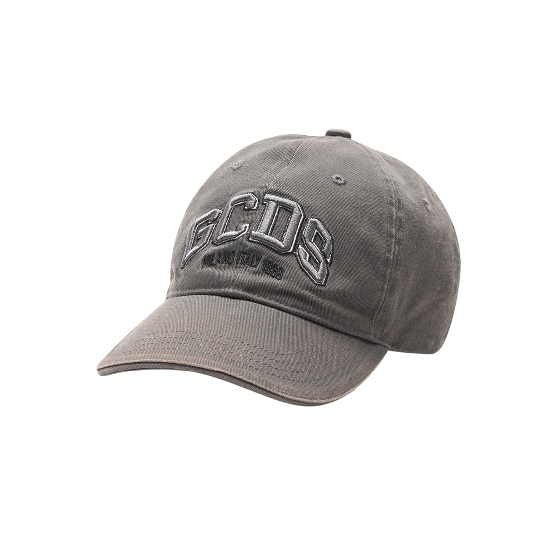 GCDS 라운지 로고 베이스볼 햇 다크 그레이(GCDS Lounge Logo Baseball Hat Dark Grey)