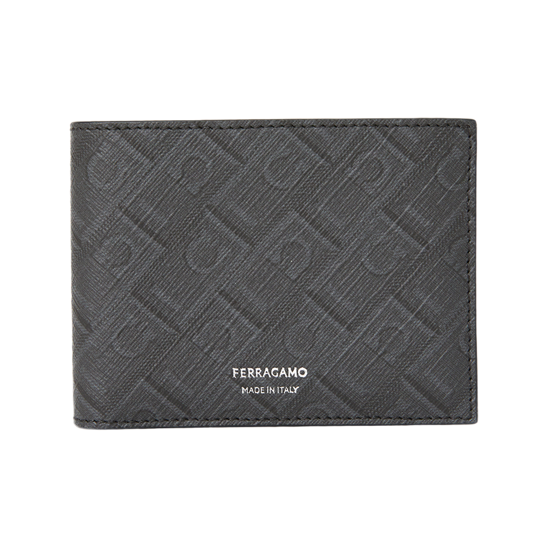 661550-780328 Ferragamo Monogram Short Wallet Black