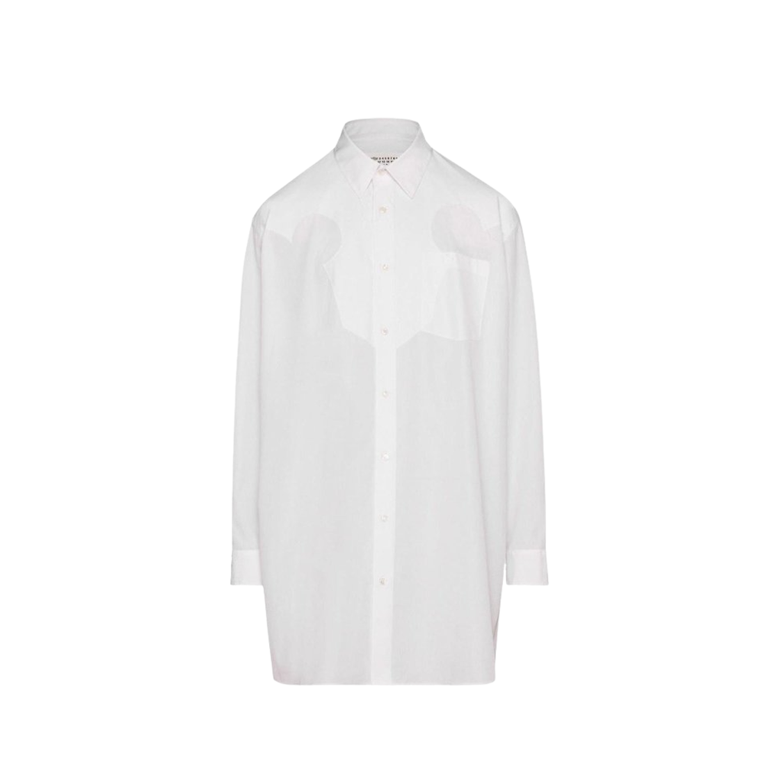 S51DT0014S43001100 (W) Maison Margiela Cotton Poplin Mini Shirt Dress Optic White