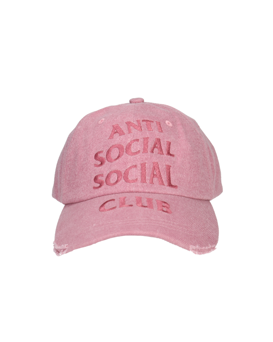 TI25B1702191 Anti Social Social Club Damaged Ball Cap/Pink
