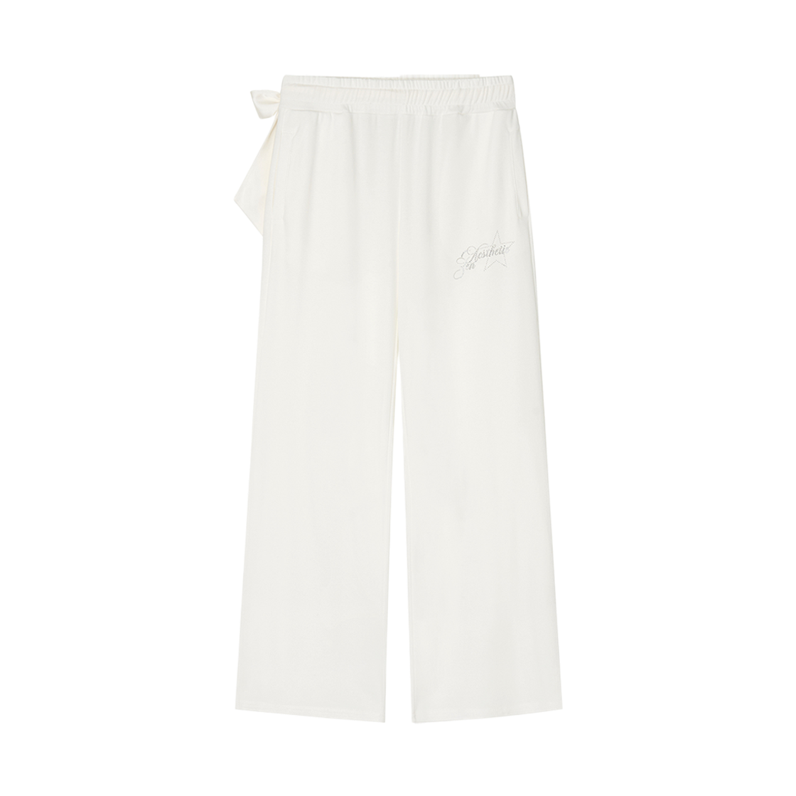 49890 Kashiko Scarf Sweat Pants White