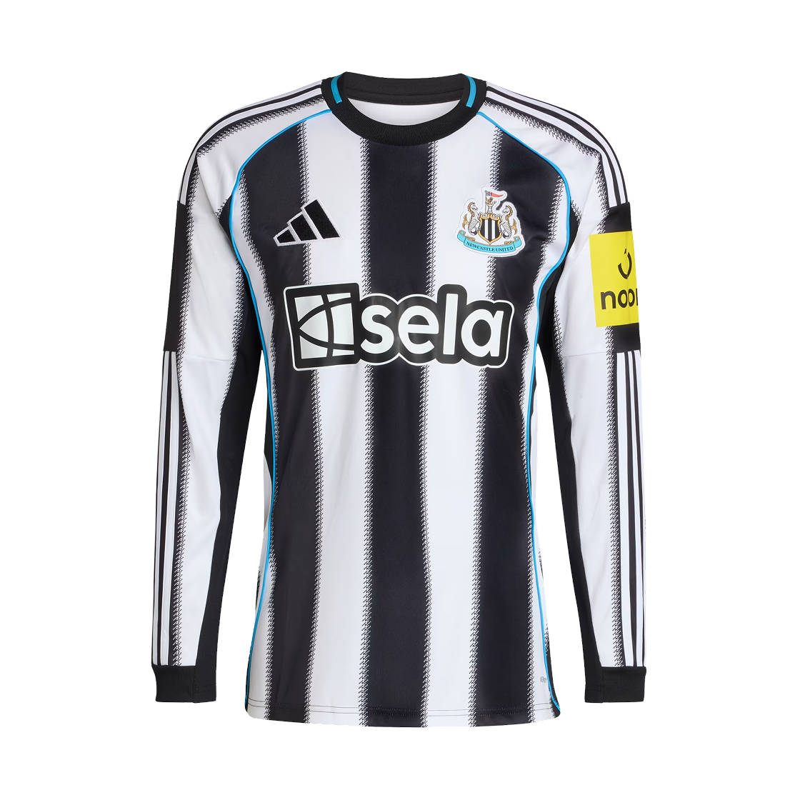 아디다스 뉴캐슬 유나이티드 FC 2025/26 홈 롱슬리브 저지 블랙 화이트 - KR 사이즈 (논 마킹 버전)
