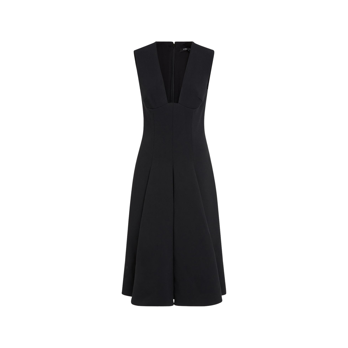 (W) 베르사체 실크 비스코스 블렌드 드레스 블랙((W) Versace Silk Viscose Blend Dress Black)