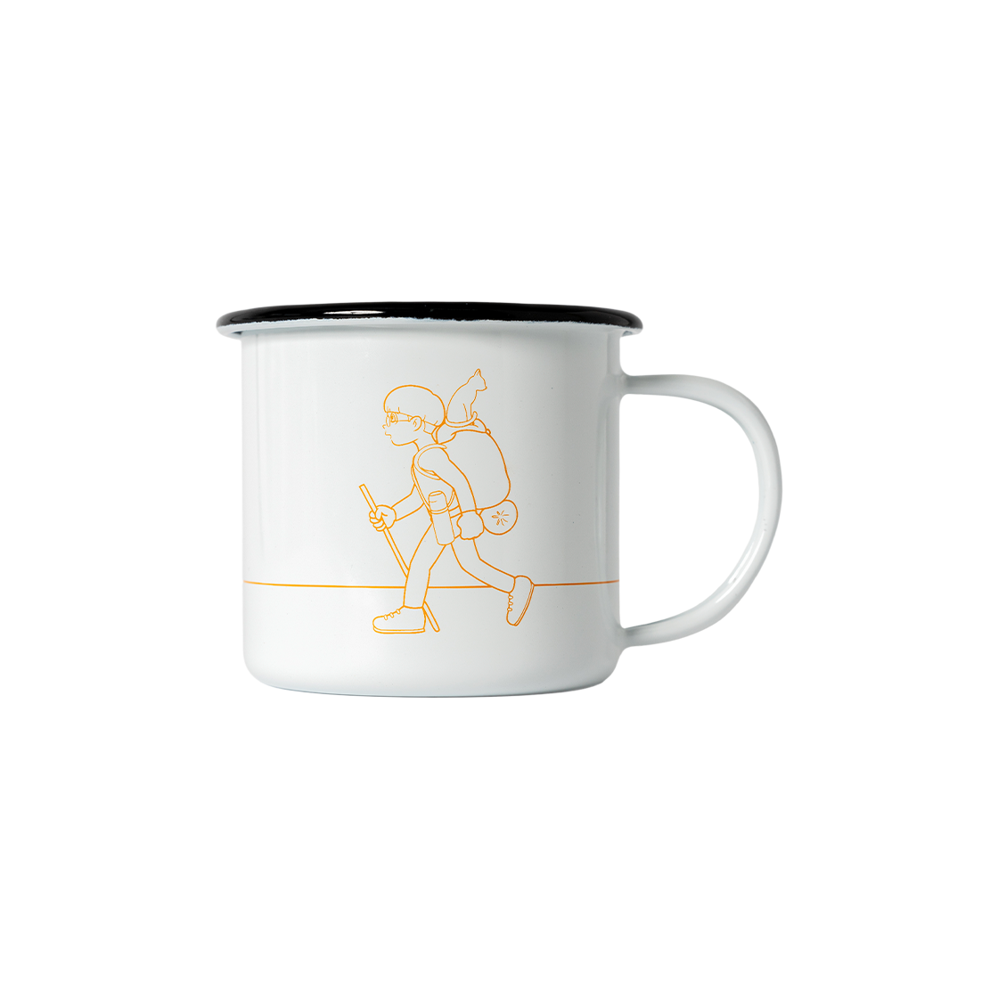 ARTBYUYA0015 Print Bakery Yuya Hashizume, Explorer Enamel Mug ORANGE