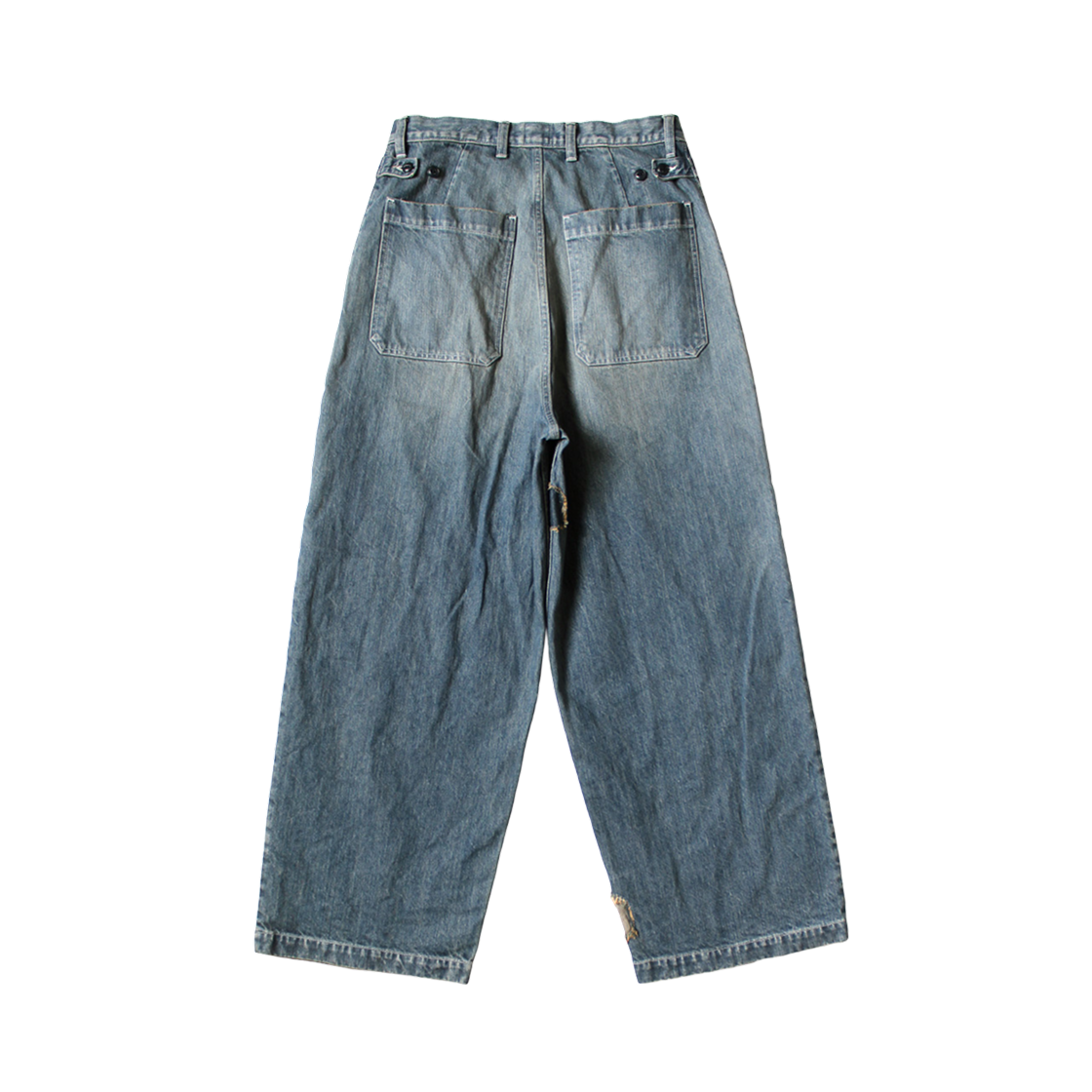 캐피탈 14온즈 데님 퍼티그 배기 팬츠 러쉬필드 리메이크 프로세싱(Kapital 14 oz. Denim Fatigue Baggy Pants Rushfield Remake Processing) - 2