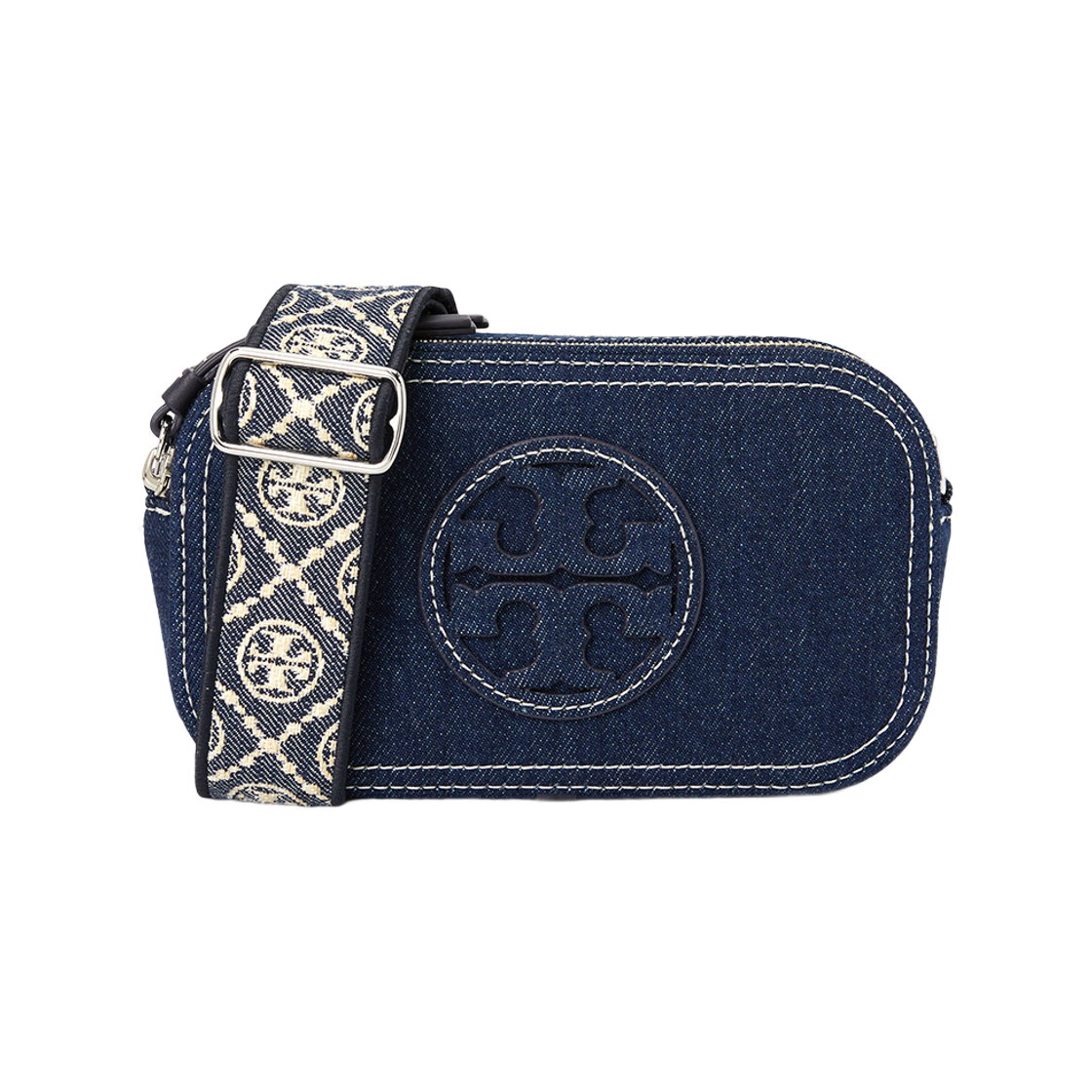 169246-403 Tory Burch Miller Denim Cross Bag Navy