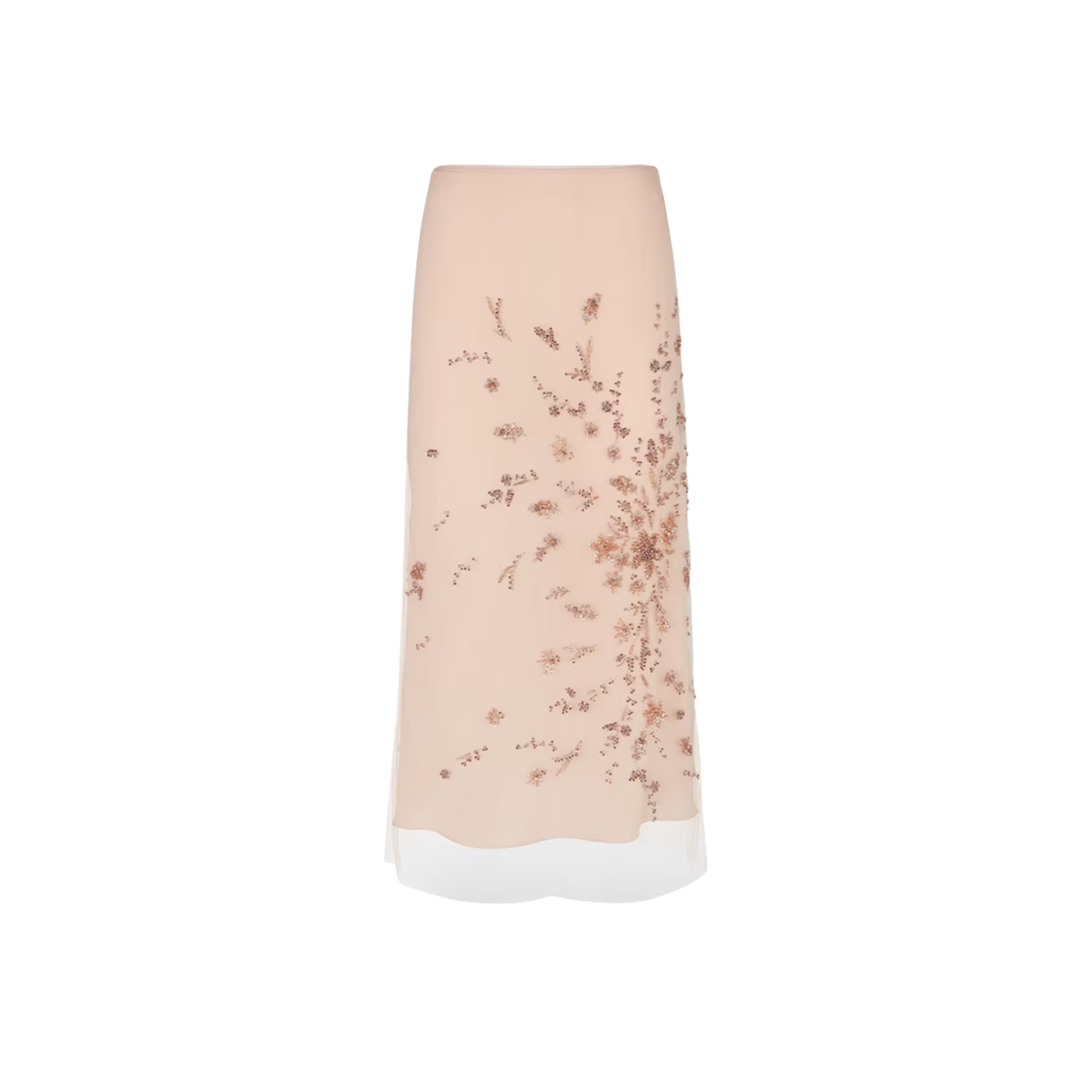 (W) 펜디 자수 튤 스커트 핑크((W) Fendi Embroidery Tulle Skirt Pink)
