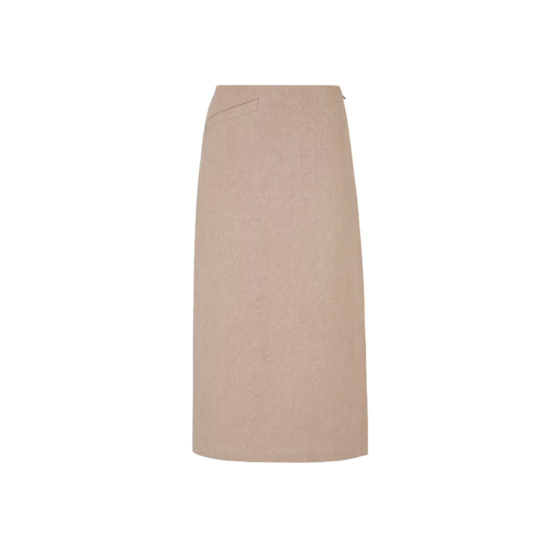 FQ7634AUOKF1RX1 (W) Fendi Waxed Linen Skirt Beige